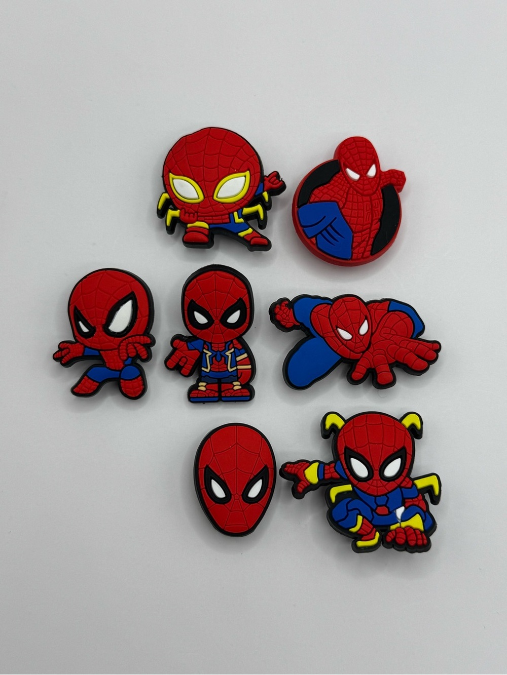 Spiderman Theme Croc Shoe Charms - Lot of 7